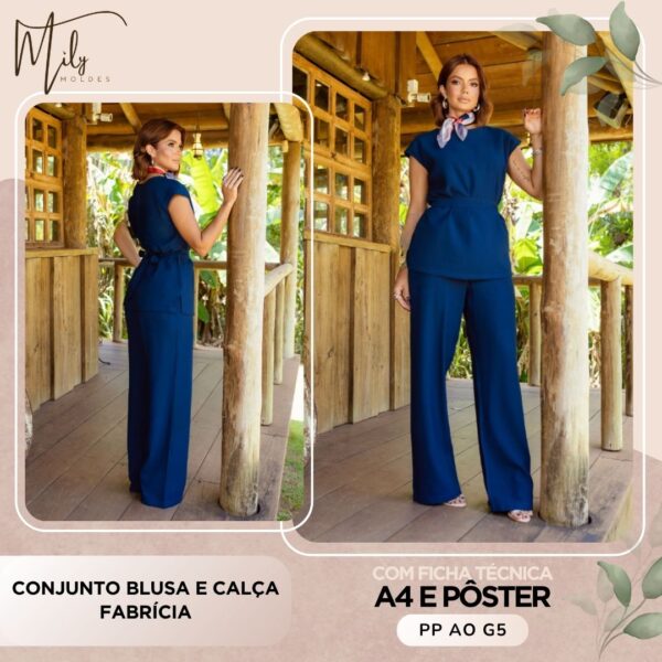 Conjunto Blusa e Calça Fabrícia