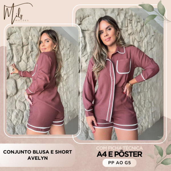 Conjunto Blusa e Short Avelyn