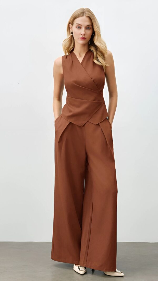 Conjunto Calça com Pregas e Colete - Image 2