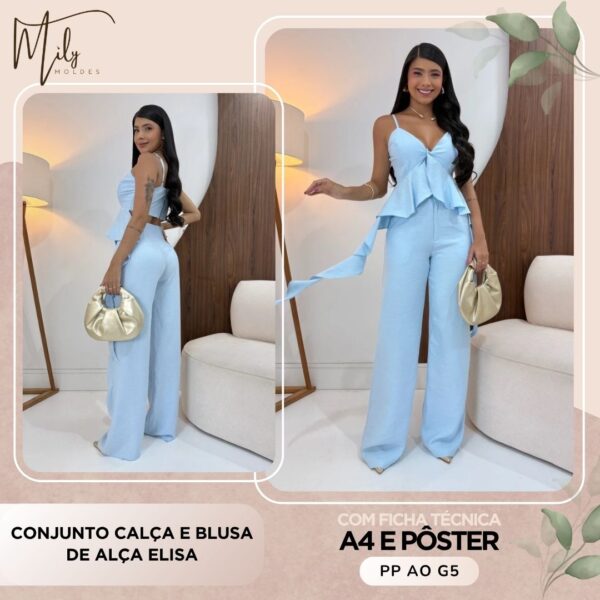 Conjunto Calça e Blusa de Alça Elisa