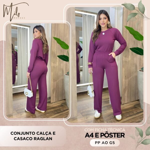 Conjunto Calça e Casaco Raglan