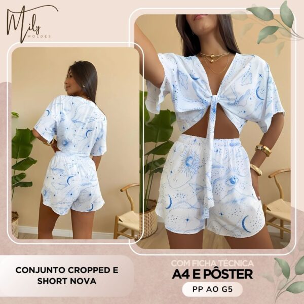 Conjunto Cropped e Short Nova