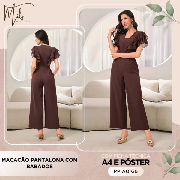 Macacão Pantalona com Babados