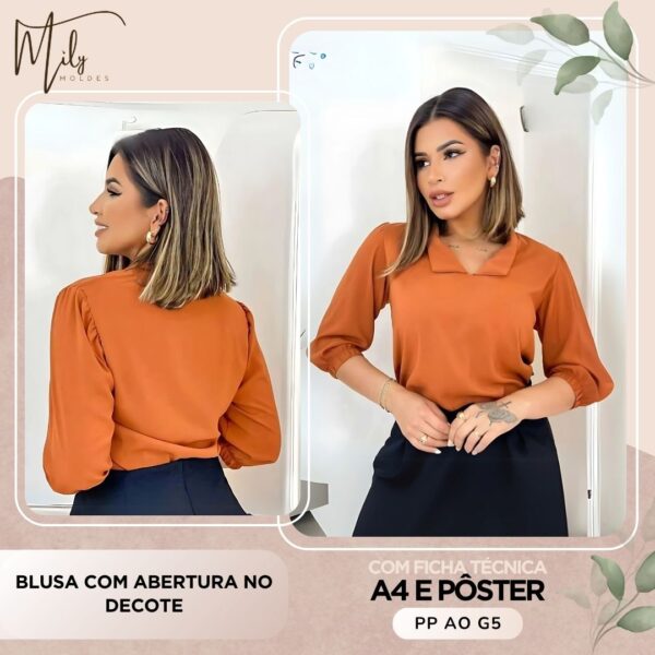 Blusa com Abertura no Decote