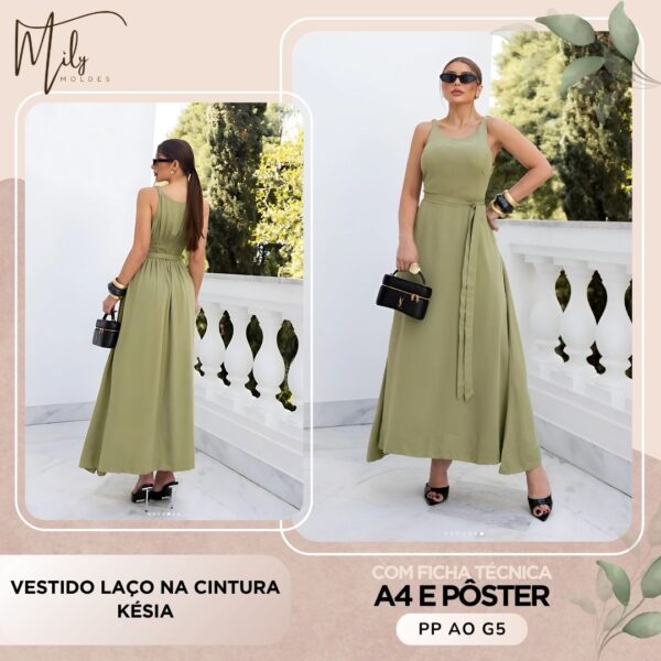 Vestido Laço na Cintura Késia