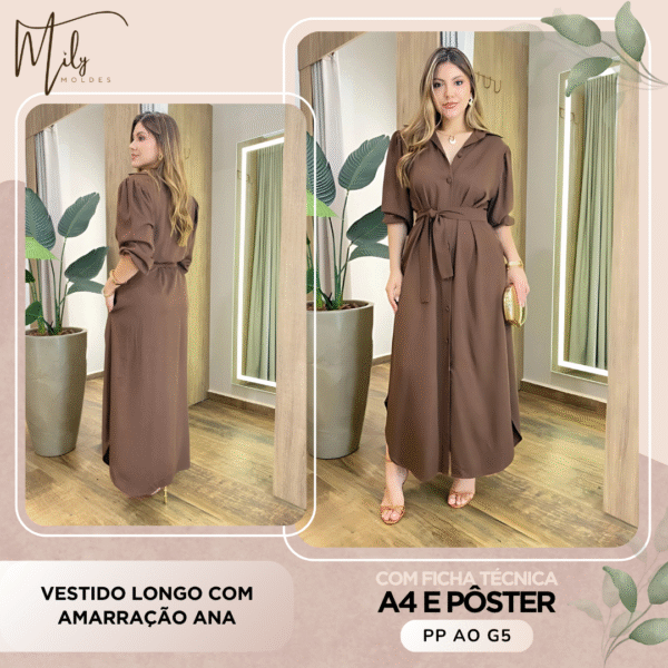 Vestido Longo Com Amarração Ana