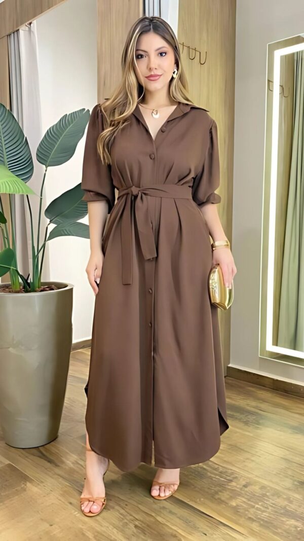 Vestido Longo Com Amarração Ana - Image 2