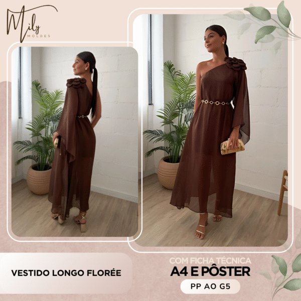 Vestido Longo Florée