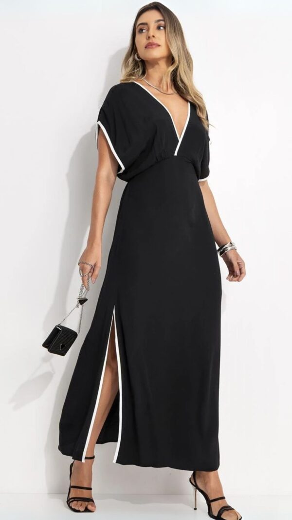 Vestido Manga Japonesa com Transpasse - Image 2