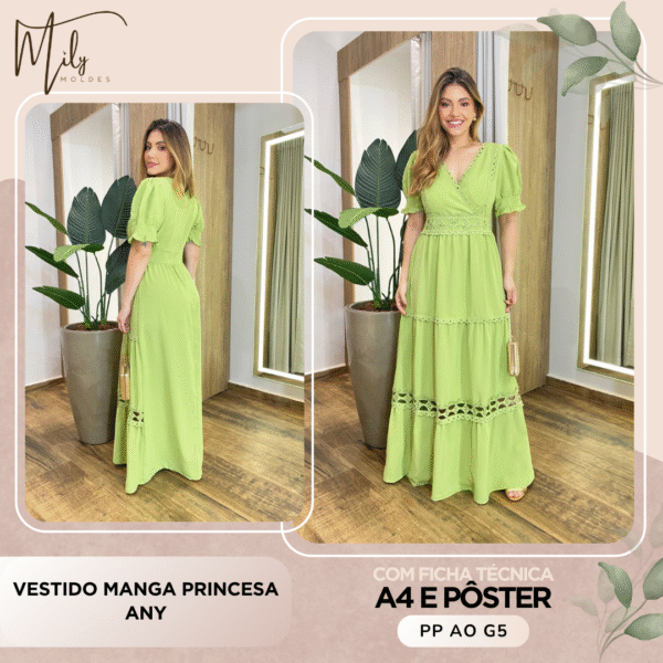 Vestido Manga Princesa Any