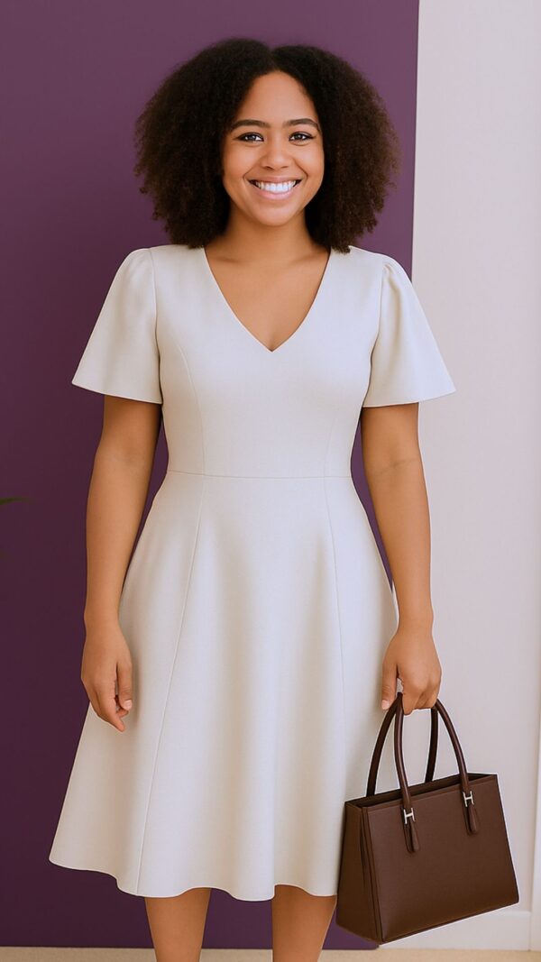 Vestido com Decote V Rebeca - Image 2
