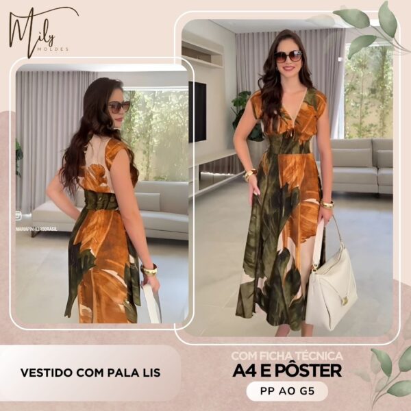 Vestido com Pala Lis