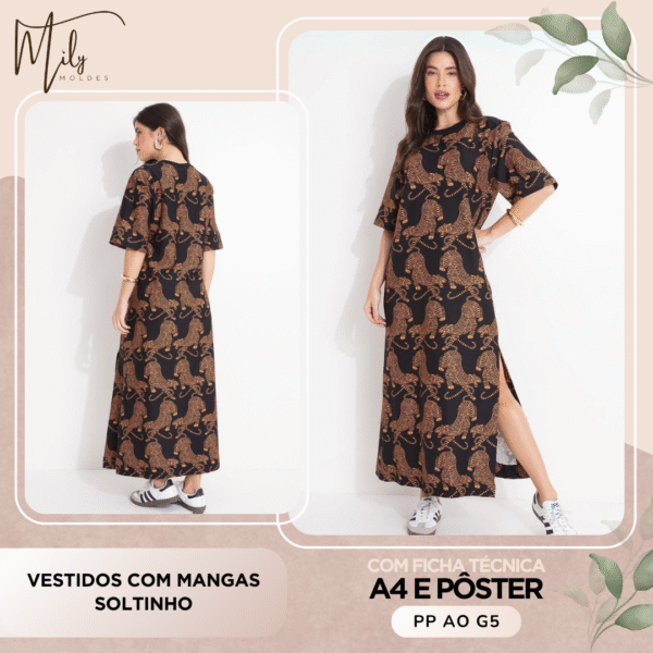 Vestidos com Mangas Soltinho