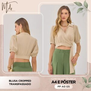 Blusa Cropped Transpassado