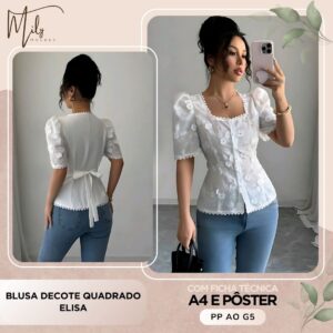 Blusa Decote Quadrado Elisa