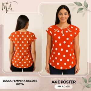 Blusa Feminina Decote Gota