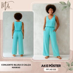 Conjunto Blusa e Calça Hawaii