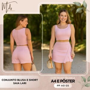Conjunto Blusa e Short Saia Lari