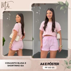 Conjunto Blusa e Shortinho Isa