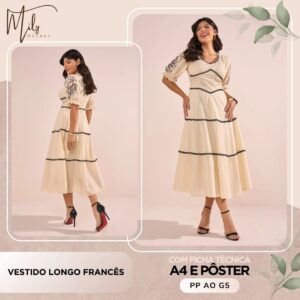 Vestido Longo Francês