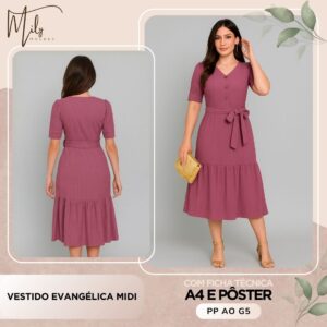 Vestido Evangélica Midi