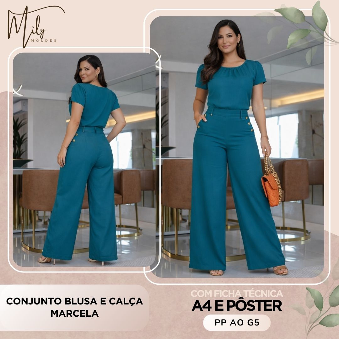 Conjunto Blusa e Calça Marcela