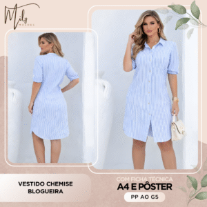 Vestido Chemise Blogueira