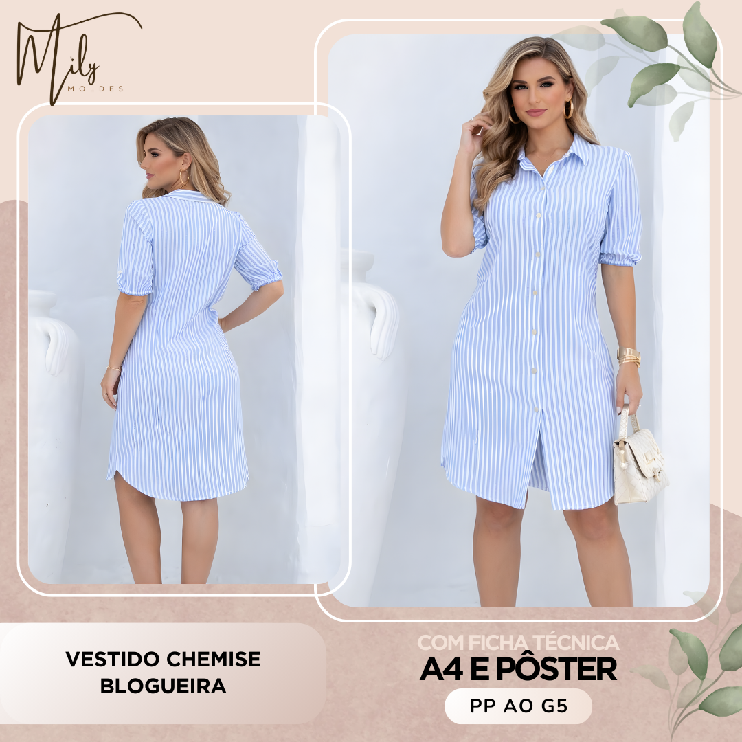 Vestido Chemise Blogueira