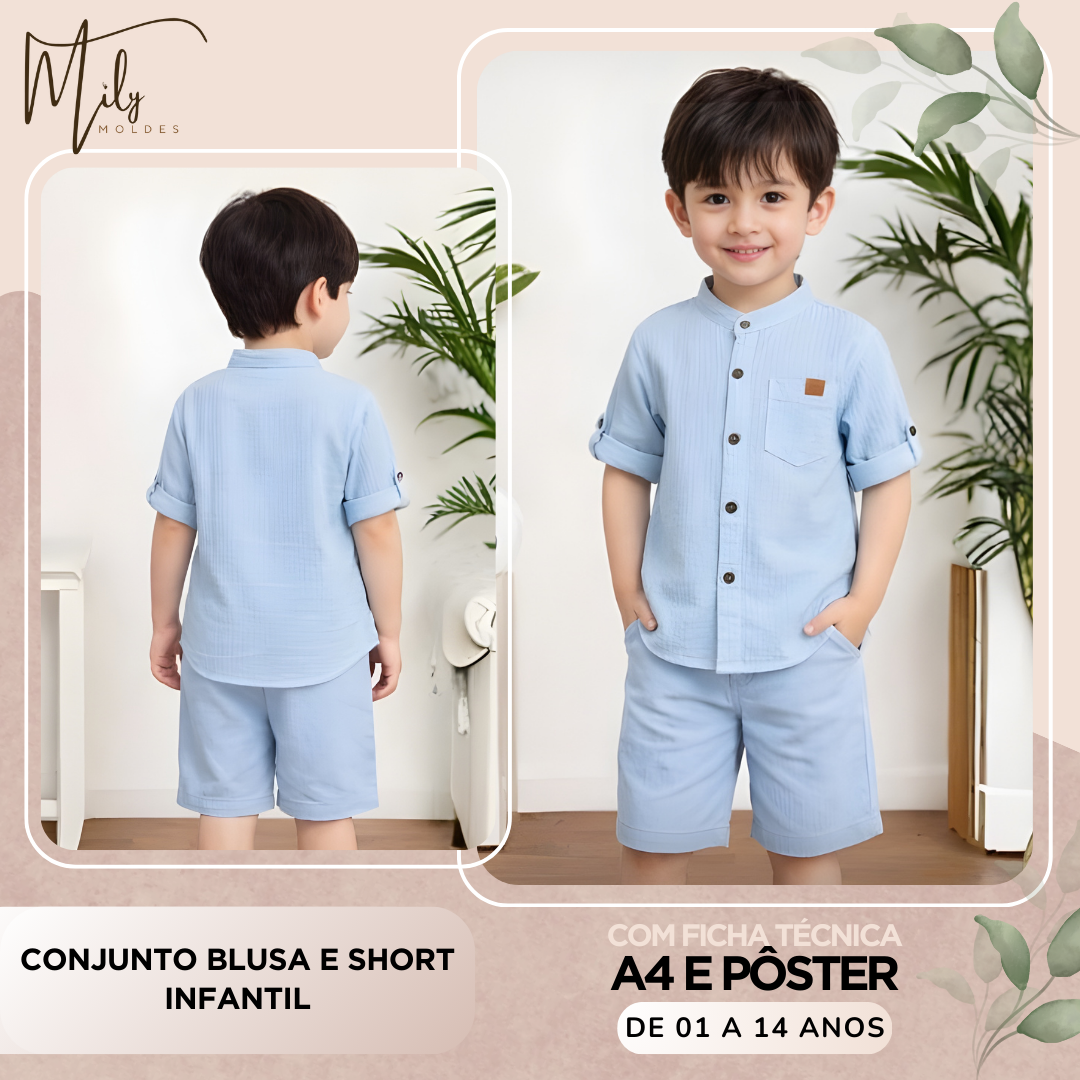Conjunto Blusa e Short Infantil