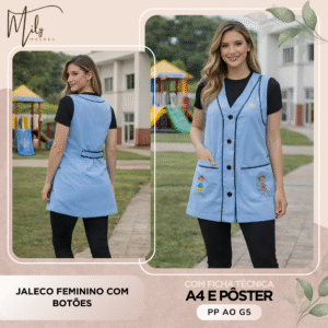 Jaleco Feminino com Botões