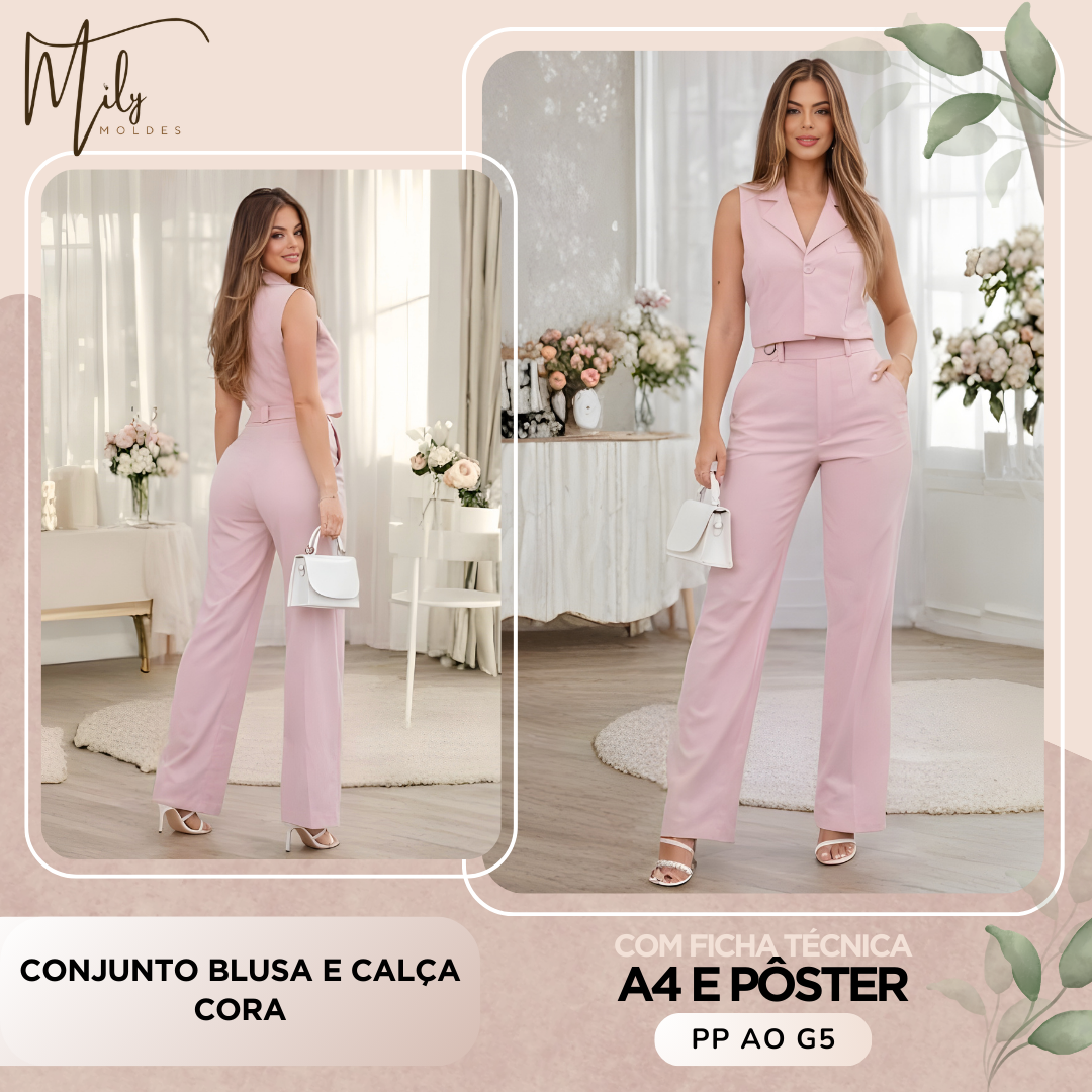 Conjunto Blusa e Calça Cora