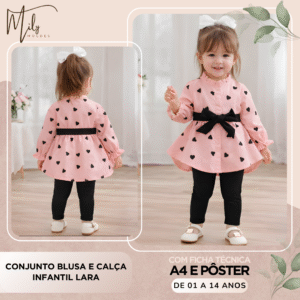 Conjunto Blusa e Calça Infantil Lara