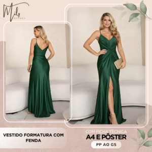 Vestido Formatura com Fenda