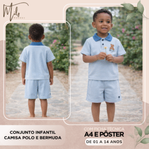 Conjunto Infantil Camisa Polo e Bermuda