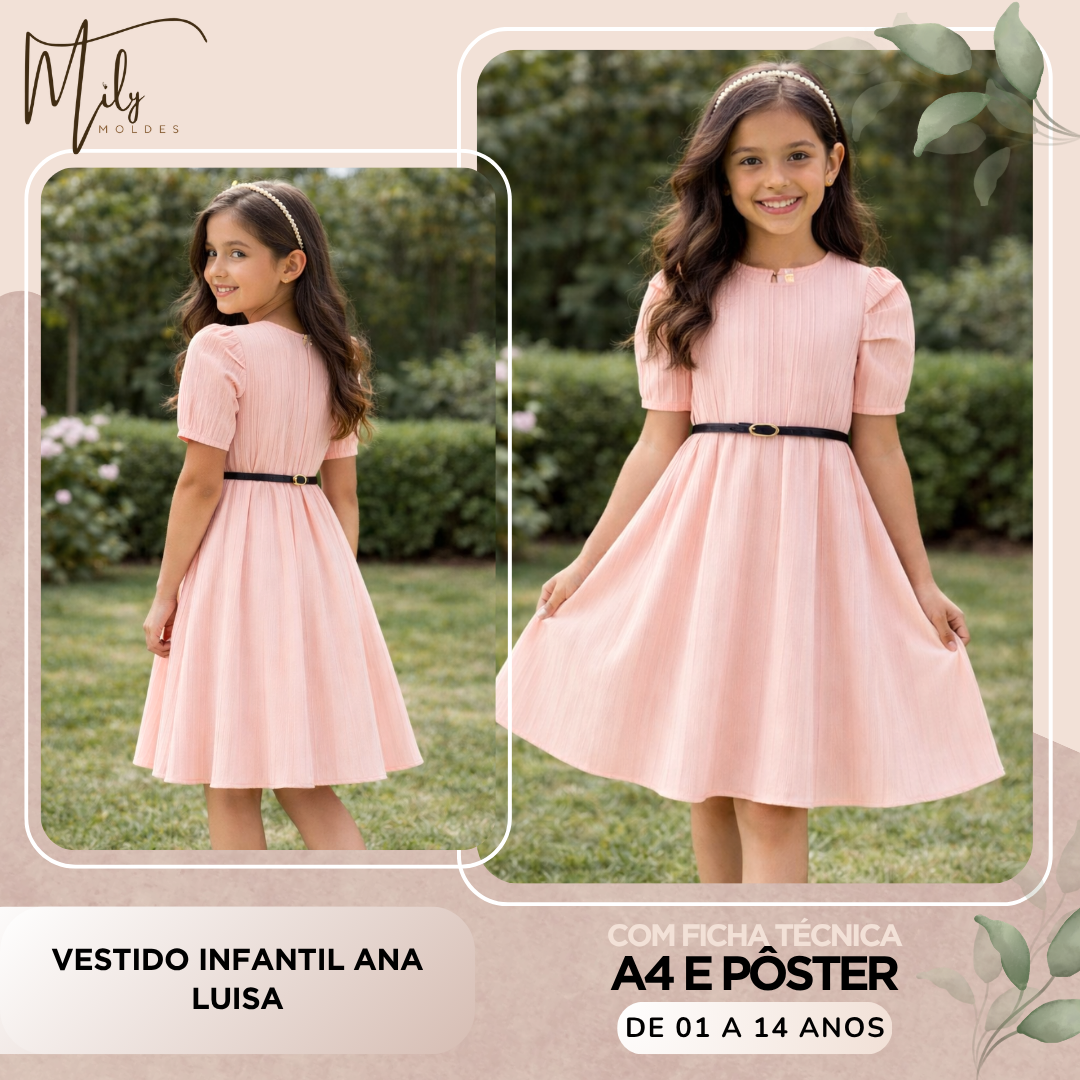 Vestido Infantil Ana Luisa