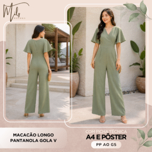 Macacão Longo Pantanola Gola V