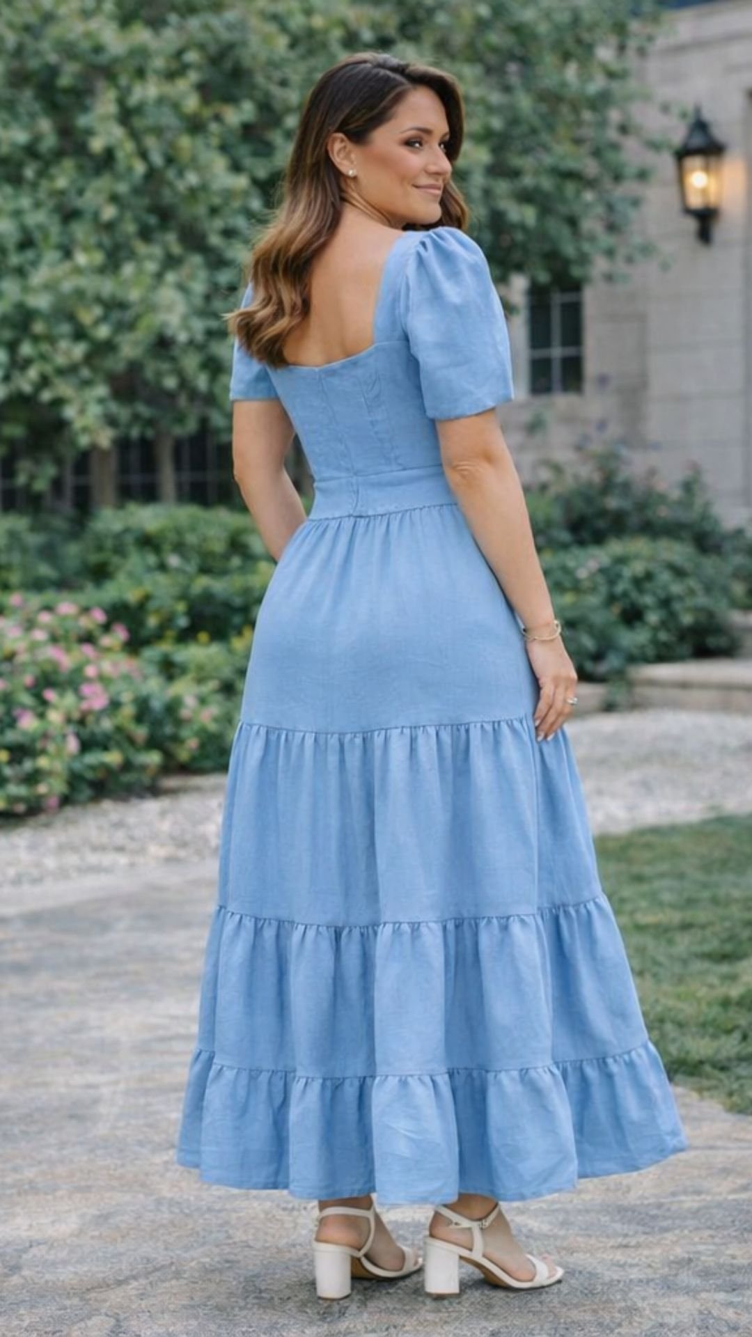 Vestido Crepe com Decote - Imagem 3