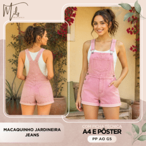 Macaquinho Jardineira Jeans