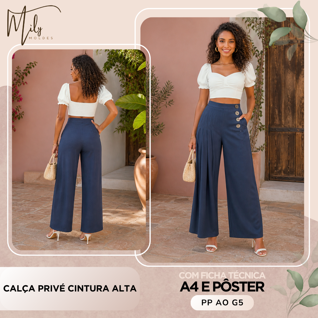 Calça Privê Cintura Alta