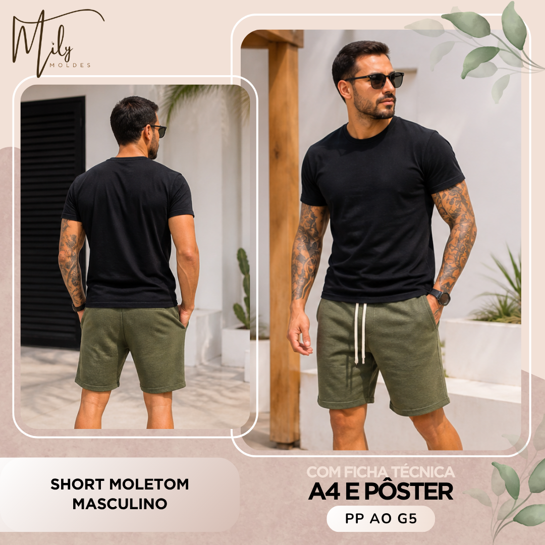Short Moletom Masculino