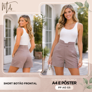Short Botão Frontal