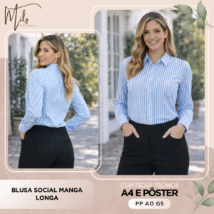 Blusa Social Manga Longa