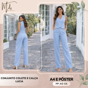Conjunto Colete e Calça Lucia