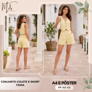 Conjunto Colete e Short Tánia