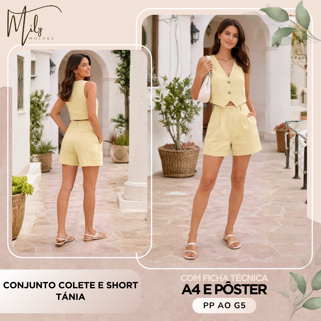 Conjunto Colete e Short Tánia
