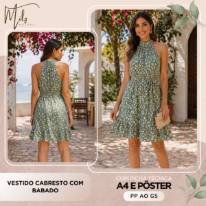 Vestido Cabresto com Babado