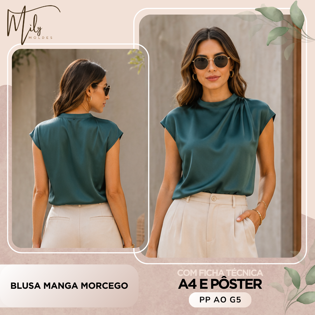 Blusa Manga Morcego