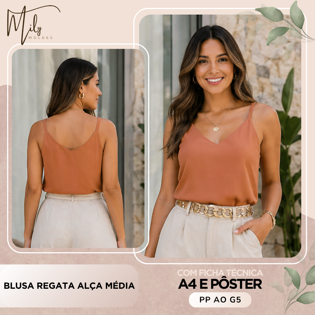 Blusa Regata Alça Média