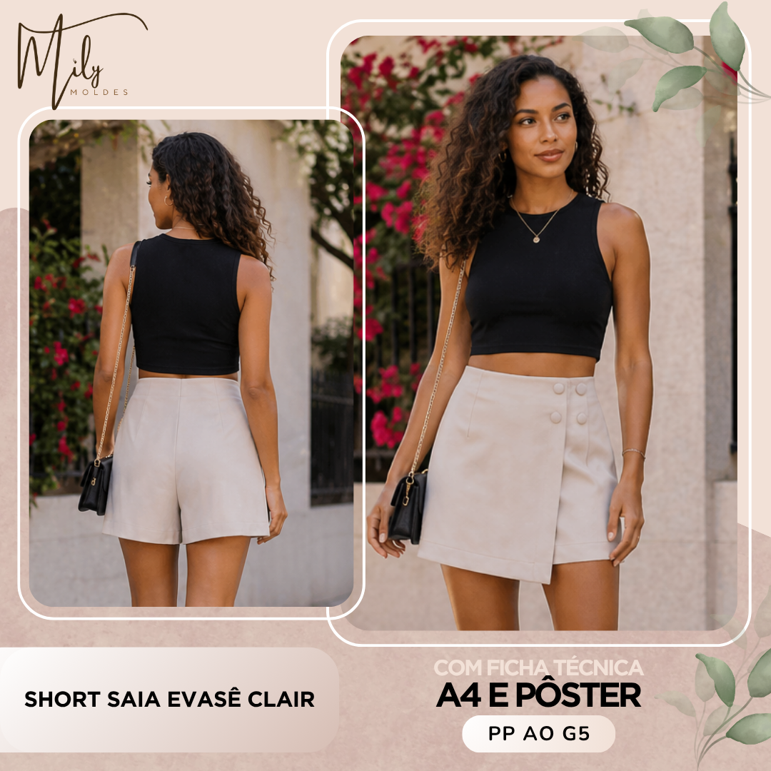 Short Saia Evasê Clair
