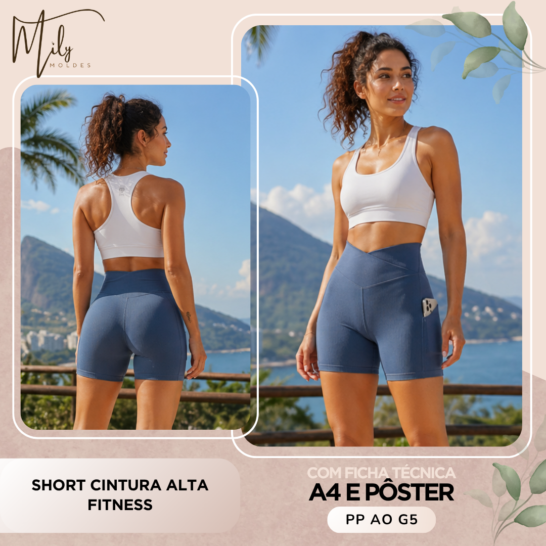 Short Cintura Alta Fitness